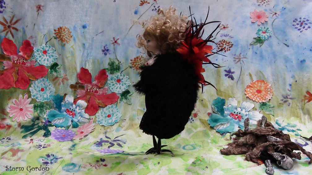 The Siren strolling in her flowery meadow