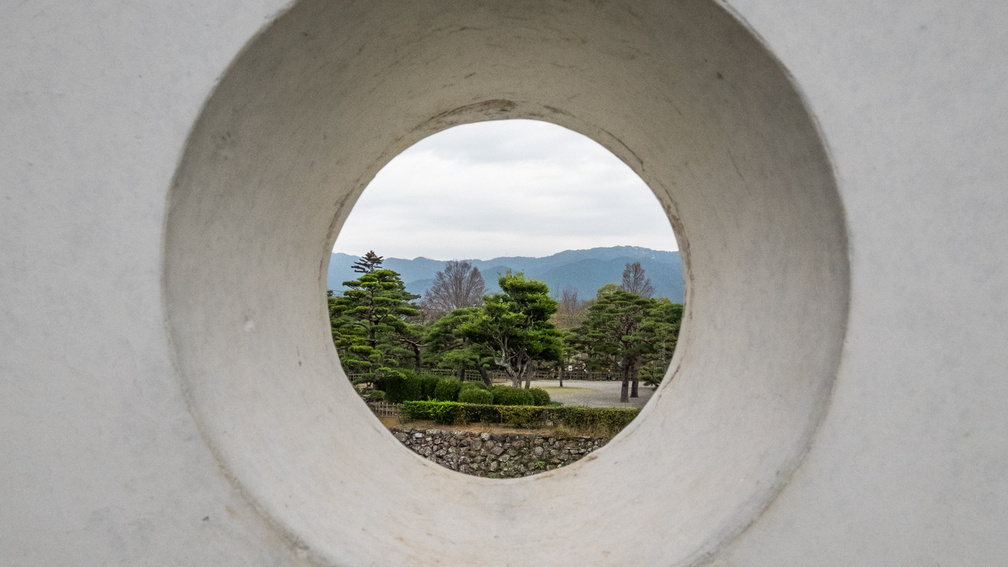 Just outside the castle walls