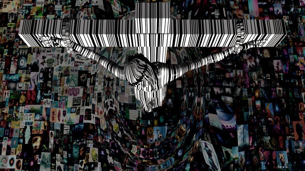 Barcode Jesus in a World of Every Day Beeple